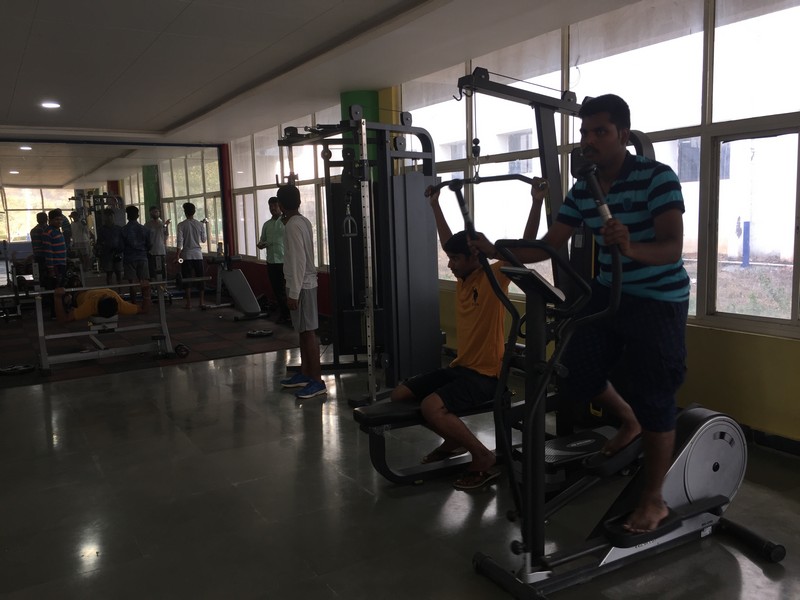 Gym equipment at KPRIT