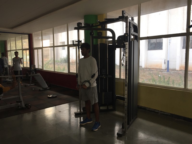 Gym equipment at KPRIT