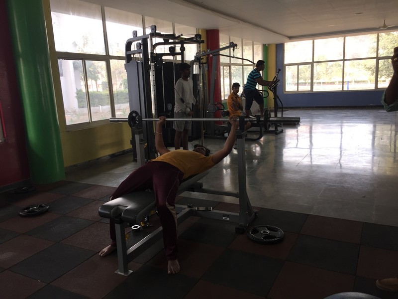 Gym equipment at KPRIT