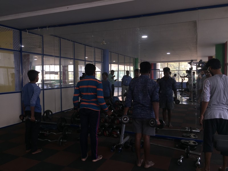 Gym equipment at KPRIT