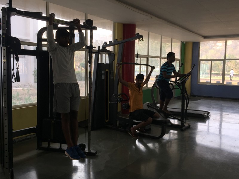 Gym equipment at KPRIT