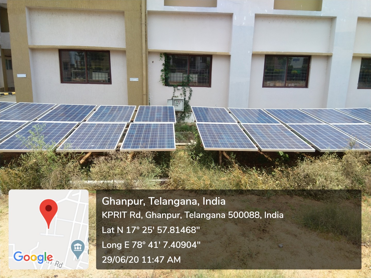 Solar Power Utilization at KPRIT